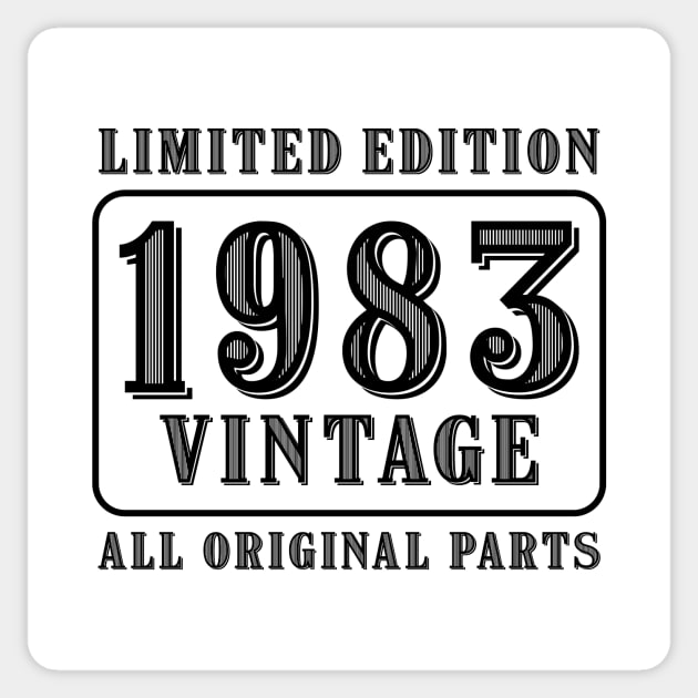 All original parts vintage 1983 limited edition birthday Sticker by colorsplash